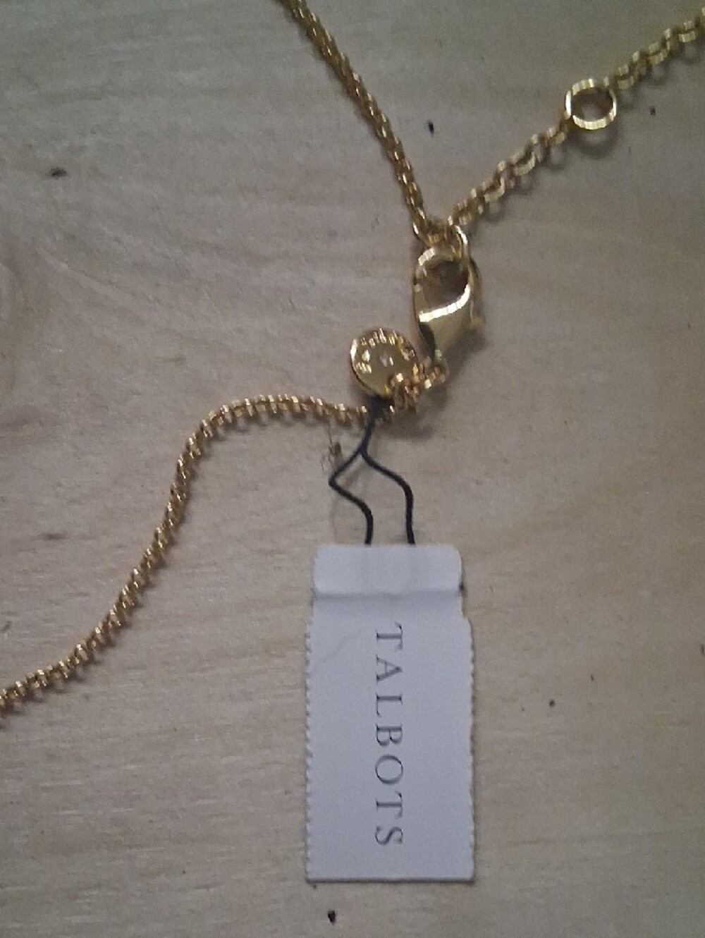 Talbots Gold Necklace with Red Heart Accents - Picture 2 of 5